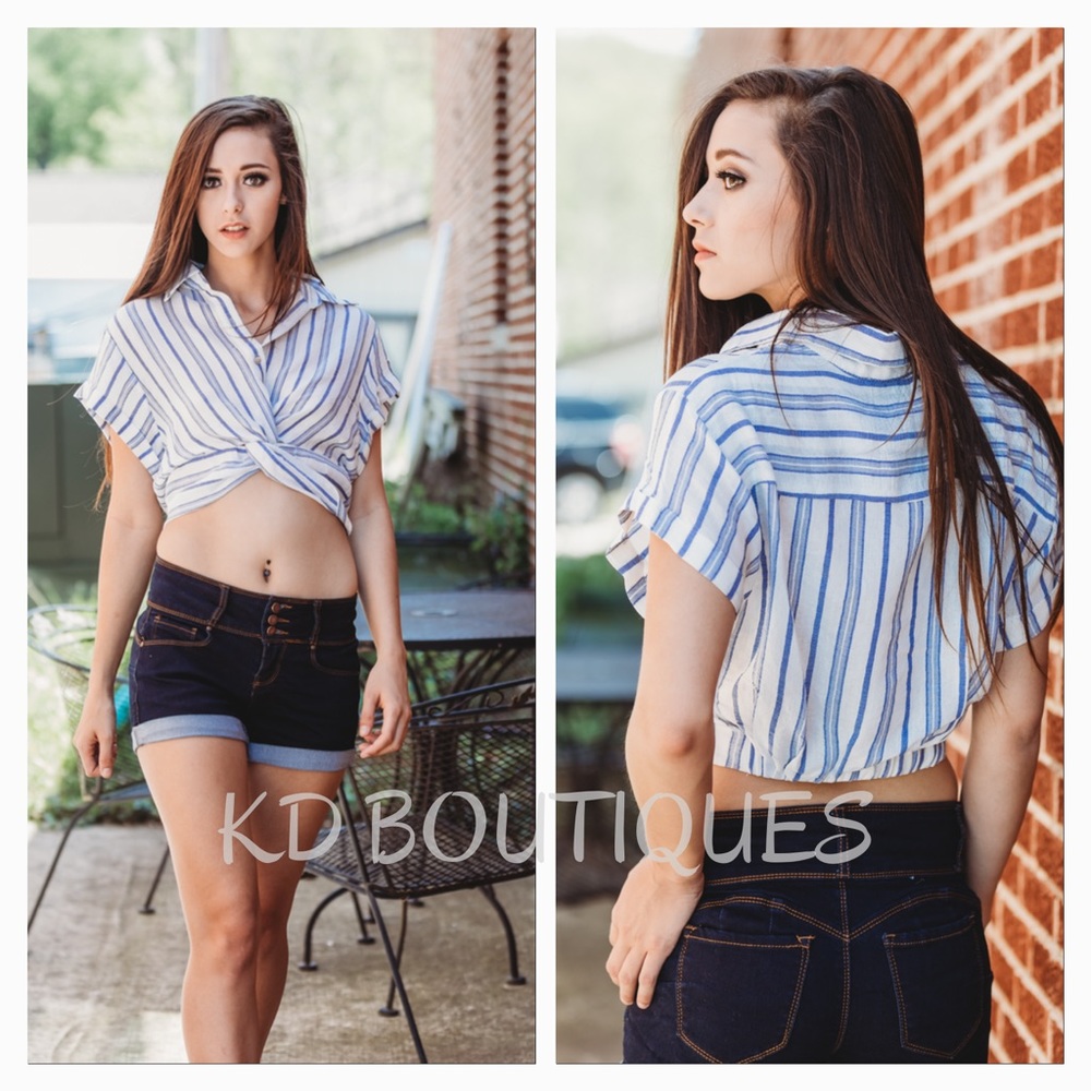 Stripped Crop Shirt